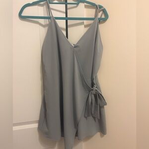 Blue Romper with Front Wrap